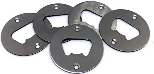 10-Pack Stainless Steel Inset Bottle Opener Kits – Round Hardware Components For Built-In Bar Installations 1
