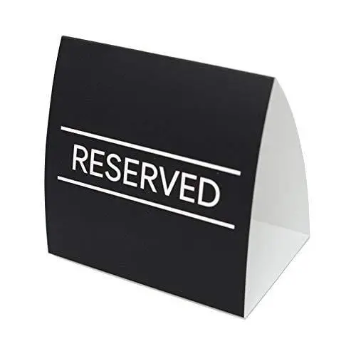 20-Pack Elegant Reserved Table Tents – Versatile Place Cards For Catered Events, Receptions & Business Meetings 1