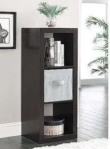 3-Cube Modular Storage Shelf Set – 2-Pack Stackable, Modern Organizer For Bedrooms, Home Offices, Or Living Spaces (White Or Espresso Finish) 1