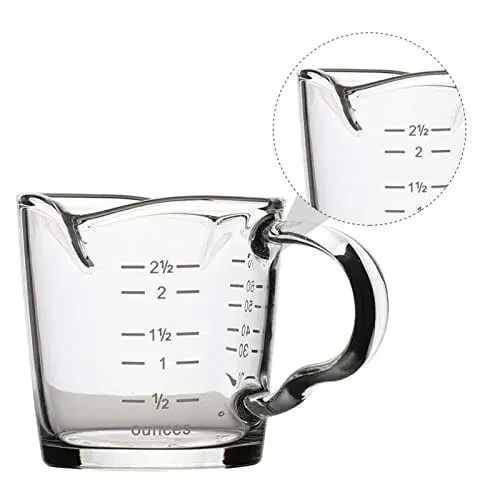 70Ml Round Graduated Glass Measuring Cup – 2 Oz Espresso & Spirit Jigger With Handle For Bars & Home Use 1