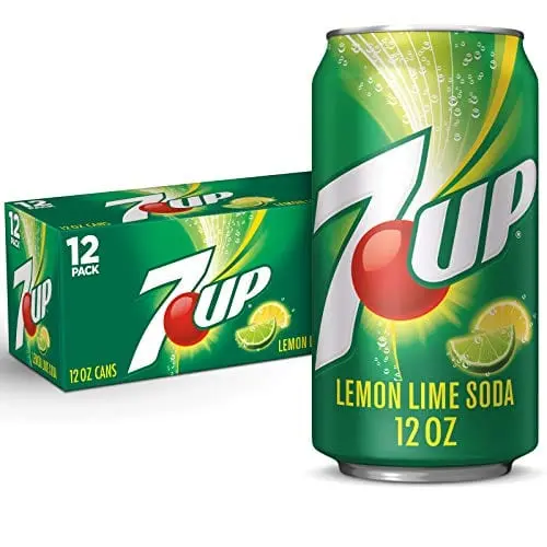 7Up Lemon-Lime Soda – Caffeine-Free, Naturally Flavored, 12 Oz Cans (12-Pack) 1