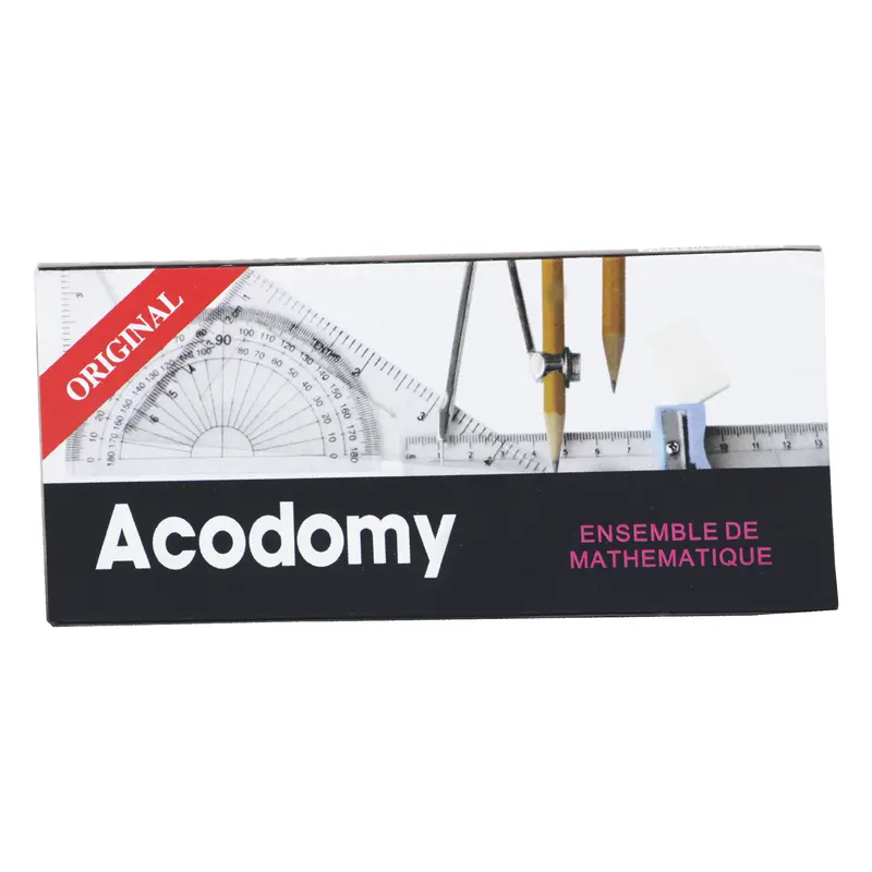 Acodomy Student Math Instrument Kit – Compass, Protractor & Ruler Set 1