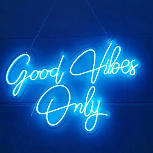 Advanced Mixology 'Good Vibes Only' Neon Wall Art – Vibrant Led Sign For Bars, Apartments, Raves & Holiday Decor 1