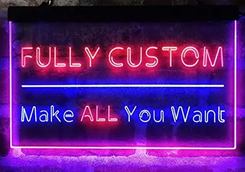 Advpro Custom Dual-Color Led Neon Sign – Upload Your Logo, Text, Or Image In Landscape Or Portrait 1