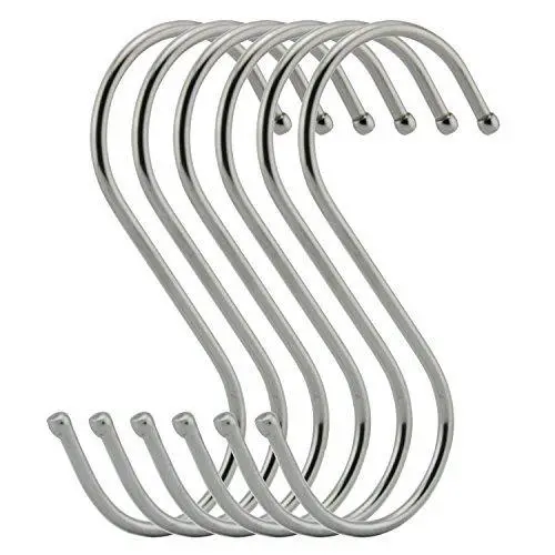 Agilenano Extra-Large Stainless Steel S-Hooks – Industrial-Strength Hanging Solutions For Kitchens & Workspaces 1