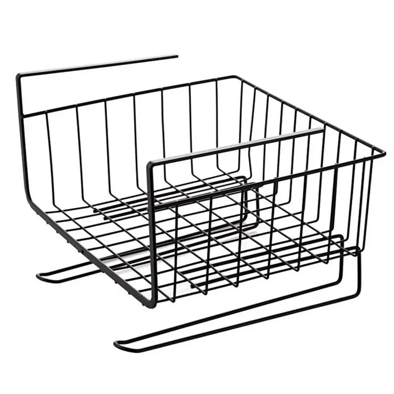 Aiyoo Under-Shelf Wire Basket With Integrated Paper Towel Holder – Space-Saving Pantry, Cabinet & Bathroom Organizer 1