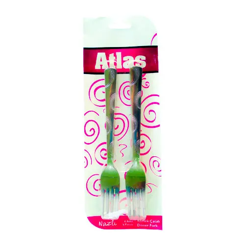 Atlas 6-Piece Stainless Steel Dinner Fork Set (Model Yemek Catali 702) 1