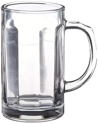 Circleware Heavy-Base Beer Mugs – 16.4 Oz Clear Handle Glasses, Set Of 2 For Bar & Home Use 1