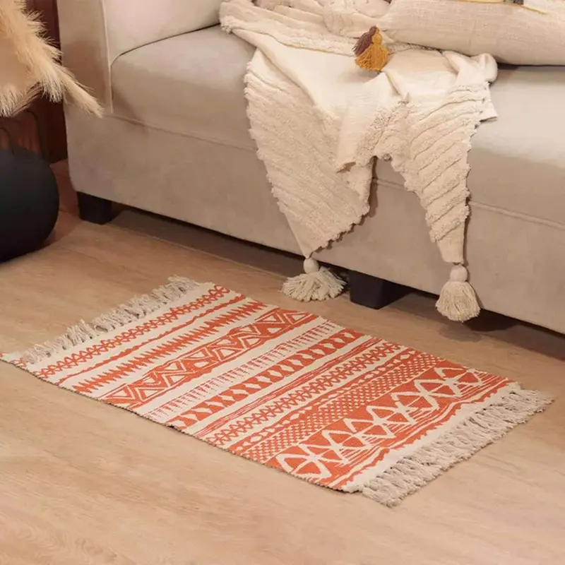 Classic Striped Cotton Runner – Nautical-Inspired 34" X 21" Hallway Mat 1