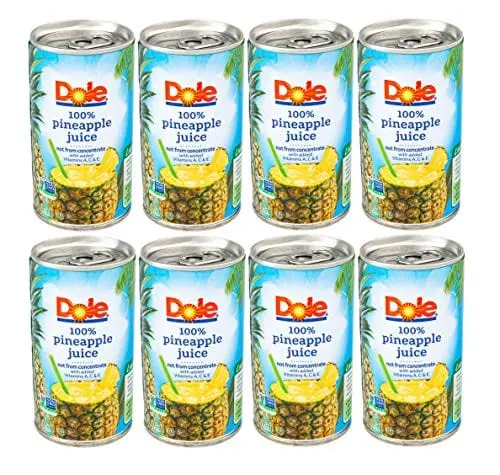 Dole Pineapple Juice – 8-Pack (48 Fl Oz Total), 100% Pure Juice 1