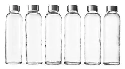Epica 18 Oz Glass Beverage Bottles – Set Of 6 Eco-Friendly Drink Storage Containers 1