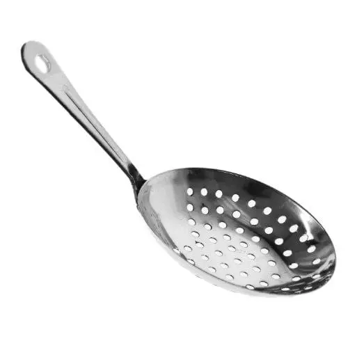 Excellante Julep Strainer – Polished Stainless Steel Traditional Bar Strainer For Mint Juleps & More 1