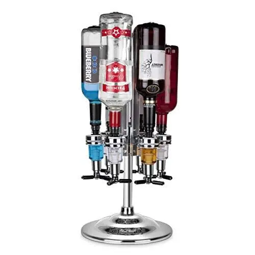 Final Touch 6-Bottle Bar Caddy – Compact Liquor Dispenser With Sleek Organizer Design 1
