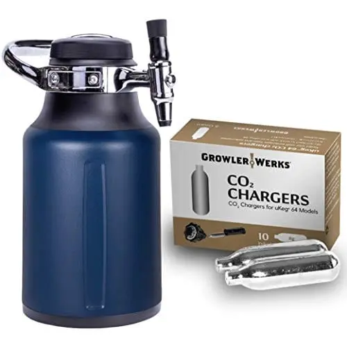 Growlerwerks Ukeg Go Midnight Carbonated Growler – 64Oz With 10 Co₂ Chargers 1
