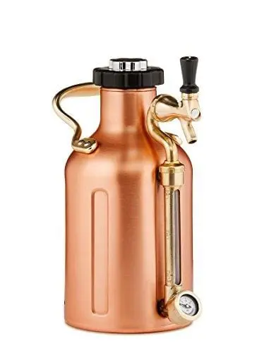 Growlerwerks Ukeg Pro Carbonated Growler – 64 Oz Copper-Finished Pressurized Dispenser For Draft-Quality Beer At Home 1