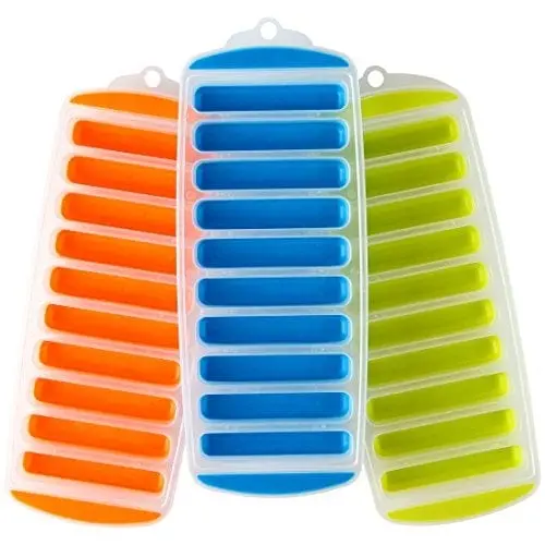 Lily'S Home Narrow Ice Stick Tray Set – Easy-Release Silicone Molds In Bright Colors (3-Pack) 1