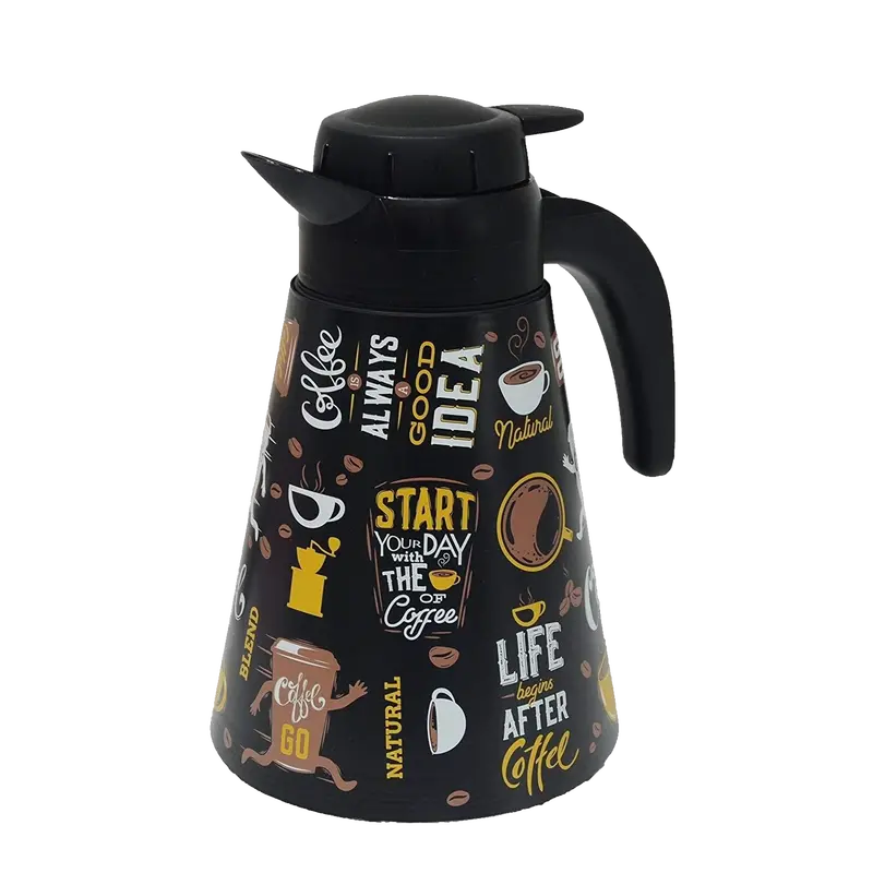 Mirac Flamingo-Themed Conical Thermal Coffee Flask – Model 161704-002 (Grey) 1