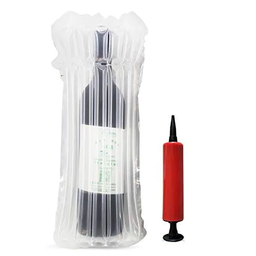 Monkkino 16-Pack Inflatable Wine Bottle Sleeves – Reusable Air-Filled Cushioning With Integrated Pump For Luggage Safety 1