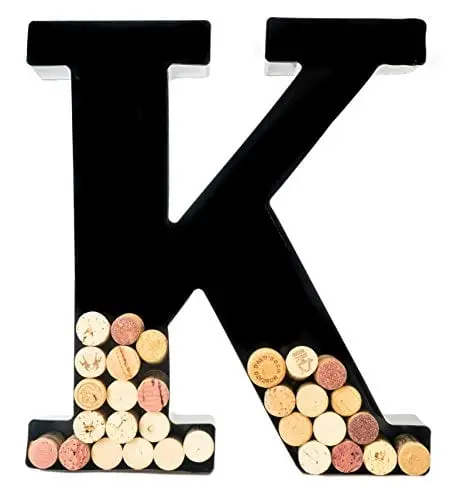 Personalized Metal Monogram Cork Holder – Custom Letter Wall Art For Wine Lovers 1