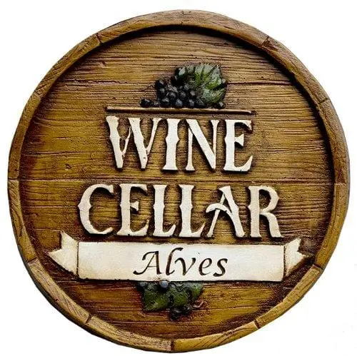 Piazza Pisano Personalized Wine Cellar Sign – Hand-Finished Barrel-Style Wooden Plaque For Enthusiasts 1