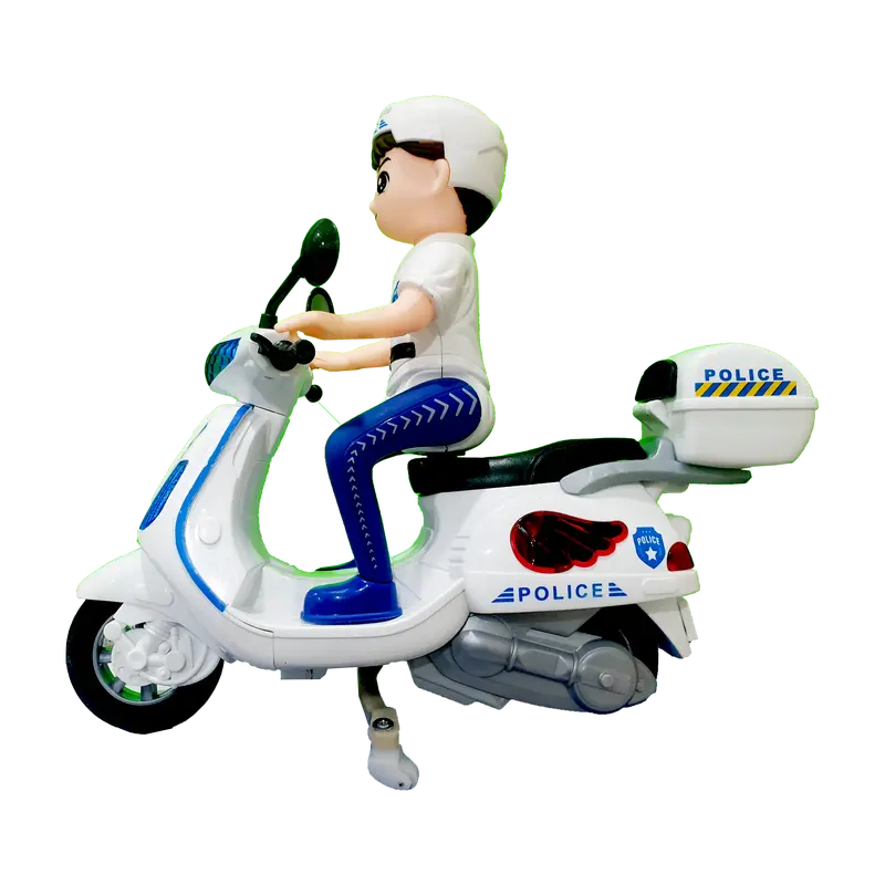 Police-Themed Motorbike Toy Model – No. 808-6 1