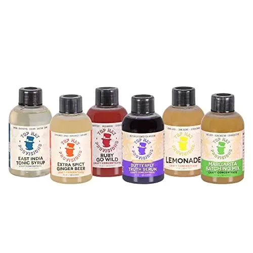 Premium Home Bar Cocktail Mixer Sampler Kit – Six 4 Oz Artisan Mixers 1