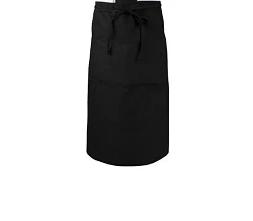 Ritz Food Service Bar Bistro Waist Apron – 2-Pocket Black Uniform Apron For Bartenders & Servers 1
