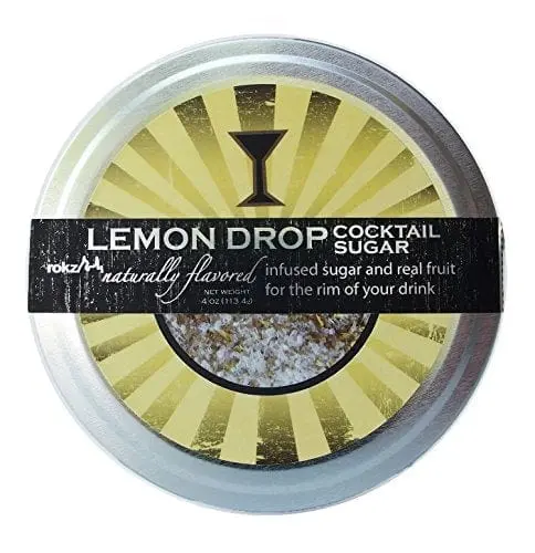 Rokz Lemon Drop Sugar Rimmer – Single-Serve Sour-Sweet Cocktail Rimming Blend 1