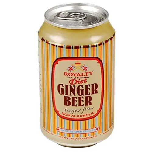 Royalty Diet Ginger Beer – Light, Refreshing Zero-Sugar Option (330 Ml × 4) 1