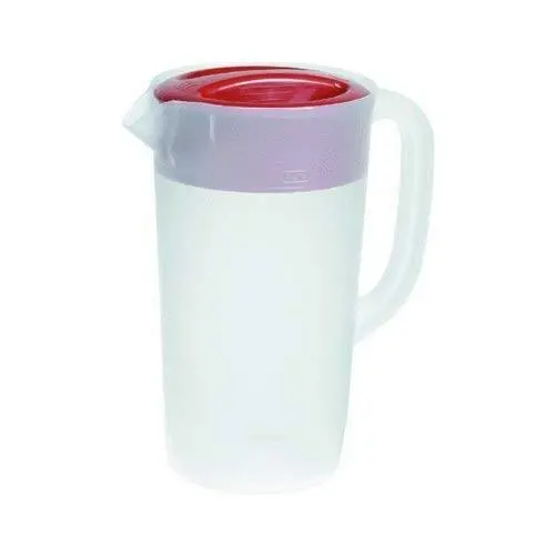 Rubbermaid 2.25-Quart Covered Pitcher – White Body With Red Lid 1