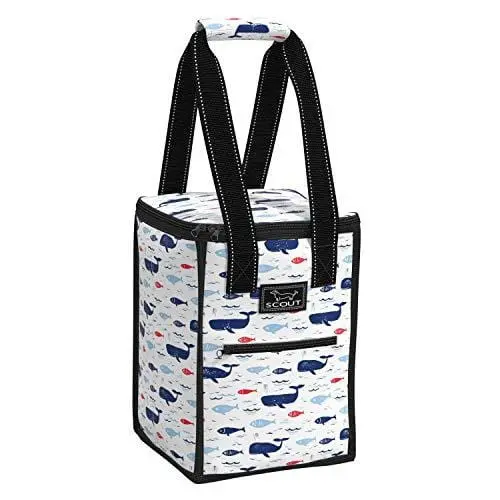 Scout Soft Insulated Wine Cooler Tote – Water-Resistant 4-Bottle Carry Bag With Secure Zip Closure & Stylish Pattern Options 1