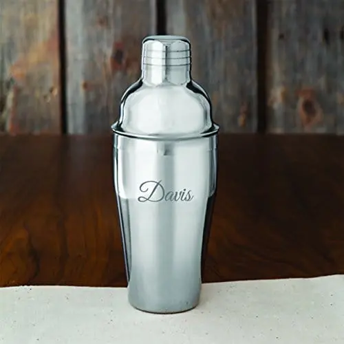 Script-Style Personalized Stainless Steel Martini Shaker – Elegant Barware Gift For Him 1