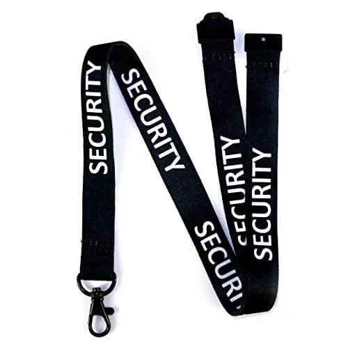 Security Breakaway Lanyard – Single Black Id Holder With Metal Clasp For Staff & Events 1