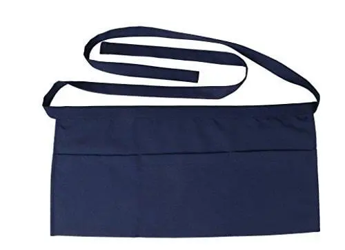 Sew Ur Life Navy Chef Apron – Two-Pack Unisex Half Apron With Three Large Pockets For Kitchens, Cafés, And Bars 1