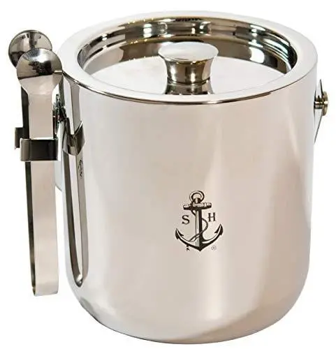 Stock Harbor Thermal Ice Bucket – 3L Sealed-Lid Stainless Steel With Modern Tongs, Double-Wall Insulation For Parties 1