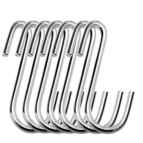 Tonilara 304 Stainless Steel S-Hooks – Reinforced Hanging Hangers For Cookware, Tools, Towels & Plants 1