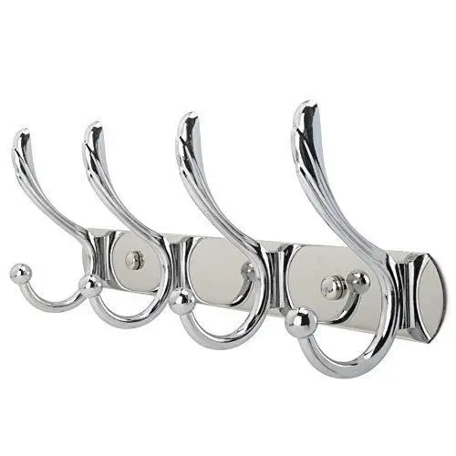Urorbit Aluminum Alloy Wall-Mounted Utility Hook Rail – Lightweight Coat, Robe & Towel Hanger For Kitchen & Bath 1