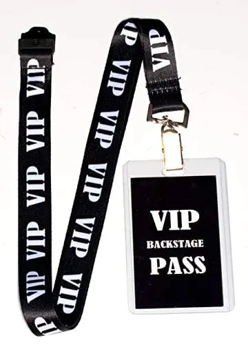 Vip Safety Breakaway Lanyard – 10-Pack Black Id Holder With Plastic Badge Sleeve 1
