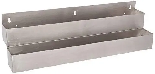 Winco Double-Speed Rail – 32-Inch Dual-Tier Stainless Steel Bottle Storage System 1
