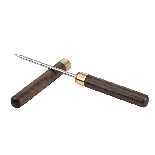 Xingjiang 9-Inch Stainless Steel Ice Pick With Wooden Handle & Protective Cover 1