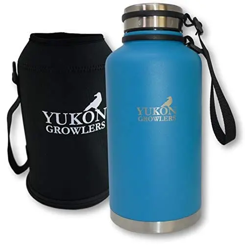 Yukon Growlers 64Oz Vacuum-Insulated Beer Growler With Carrying Case & Leak-Proof Lid 1