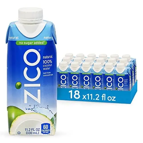 Zico Pure Coconut Water – Naturally Hydrating, Non-Gmo, Electrolyte-Rich Beverage, 11.2 Fl Oz Cans (18-Pack) 1